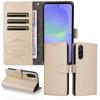 For Samsung Galaxy A36 5G Case RFID Blocking 3 Card Slots PU Leather Phone Cover with Wrist Strap