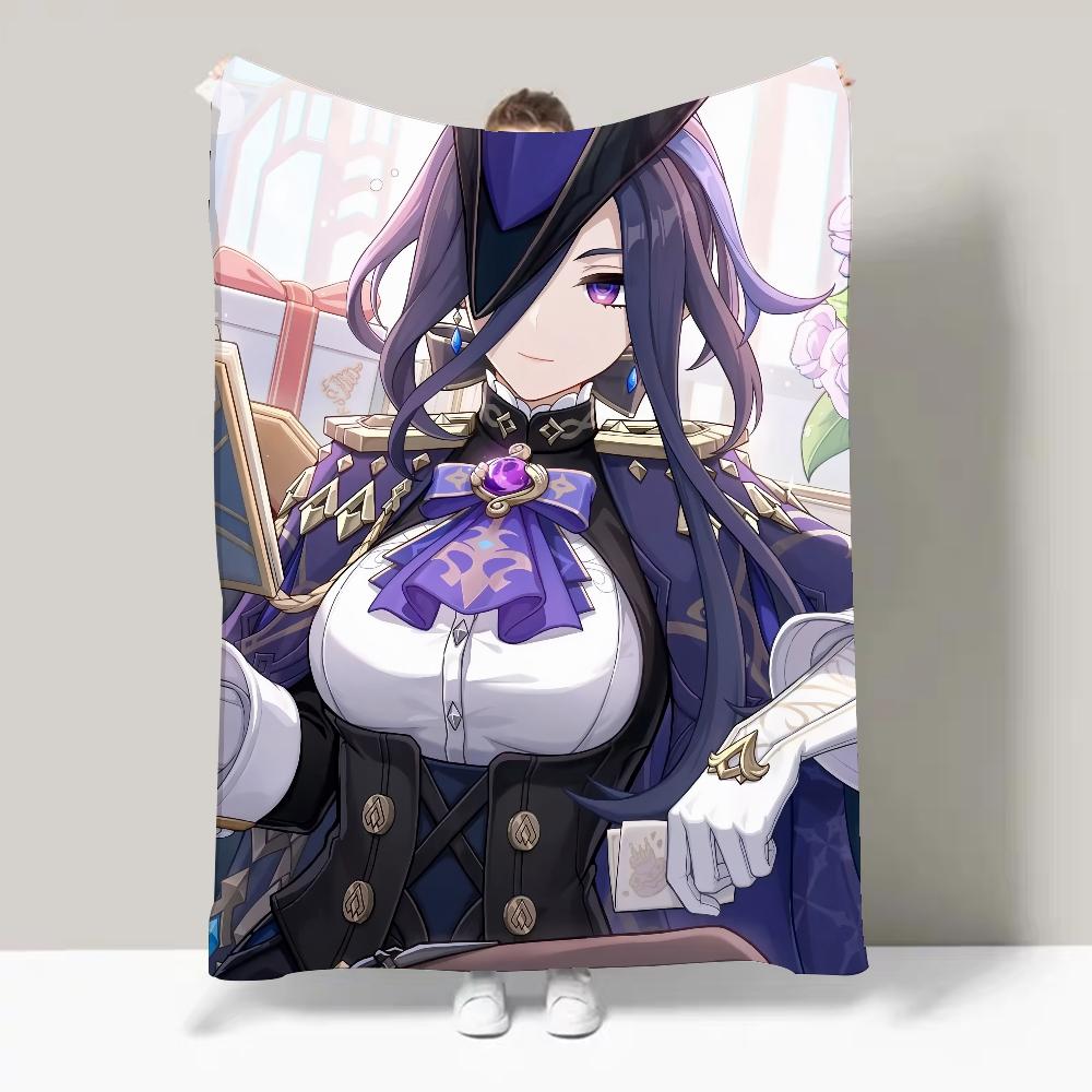 Game Genshin Lmpact Clorinde Blanket Design Lightweight  For Dorms, Naps, Living Room, Office,Sofa,All-Season