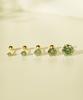 Minimalpiercing 14K Moissanite Diamond Green Noble Piercing Earrings