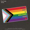 Reflective car stickers Everyone is Welcome Here - Waterproof Vinyl Sticker LGBTQ Progress Pride Flag Decorative accessories