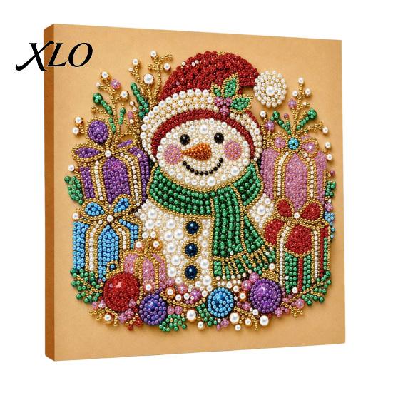 Creative Hobby Kits for Adults Christmas Faux Pearl Art Kit, DIY Santa Tree Painting Handmade Craft 3D Holiday Wall Decor Kit Adults, Gift Festive