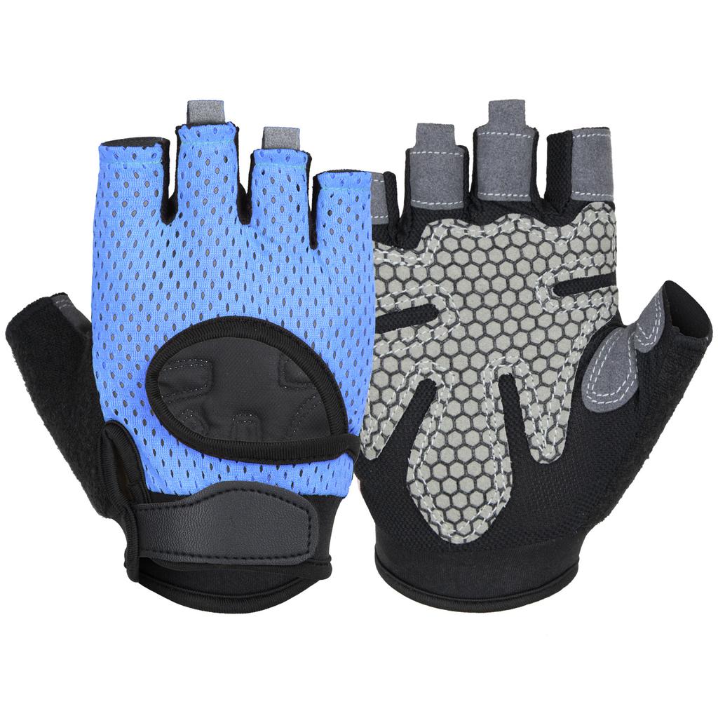 Rutschfeste, stoßfeste, atmungsaktive Halbfingerhandschuhe, atmungsaktive Fahrradhandschuhe für Fitness, Fitnessstudio, Bodybuilding, Crossfit, Training, Sporthandschuhe