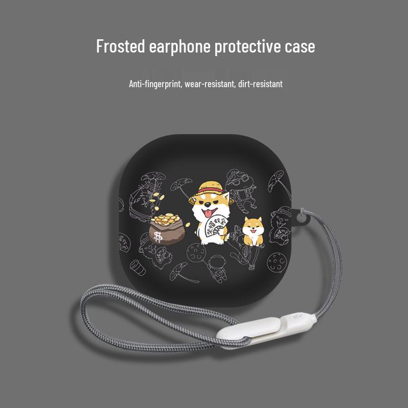 Compatible Transparent Frosted Soft Case for Galaxy Buds 2, Buds 2 Pro, and Buds FE. Buds FE