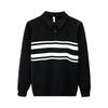Men's Korean Color Block Striped Knit Polo Sweater - Trendy Autumn/Winter Fashion