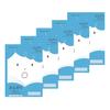 Showa Note Japonica Friend Math Plus Notebook, 17-Square (with Leader), 13x17, Semi-B5, 5-Pack, Blue, 0751100225