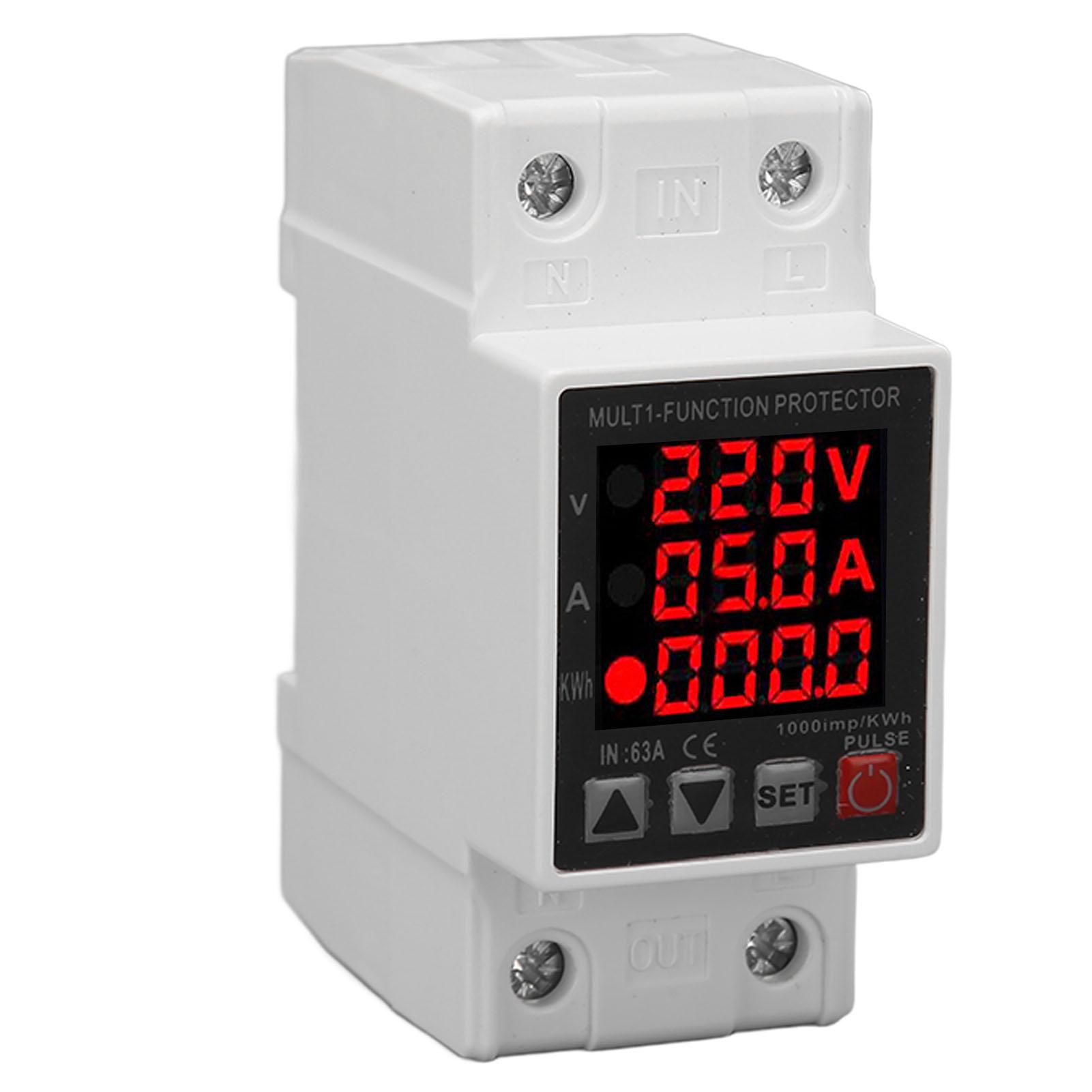 

Защита по току 3 Дисплей Регулируемая Интеллектуальная Защита от перенапряжения и пониженного напряжения AC 80-300В