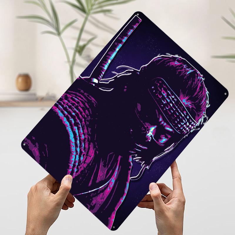 

Retro Samurai Art Metal Poster Customized Wall Art Retro Vintage Tinplate Signs for Setup Decorations Bedroom Decoration Room 7.9x11.8In(20x30cm)