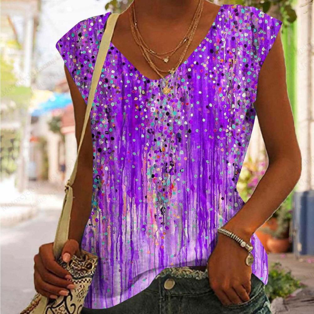New Women T-shirt Flower Style 3d Tank Tops Stripe Camisole Women Fashion V-Neck Short Sleeve T shirt Lady Top Tees Female Vest