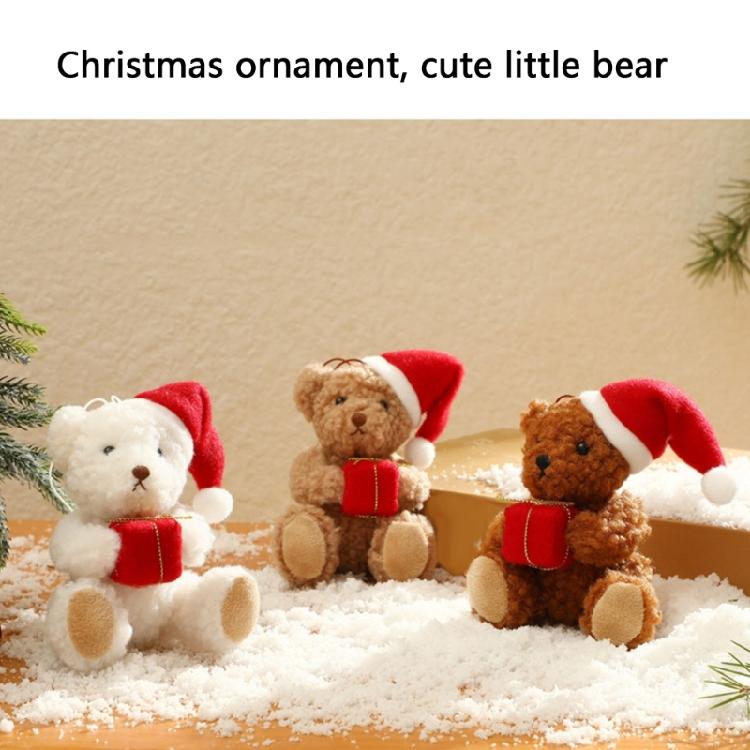 Plush Bear Pendant Christmas Tree Decorations Desktop Pendant Hanging Ornament For Indoor Outdoor Holiday Decorations