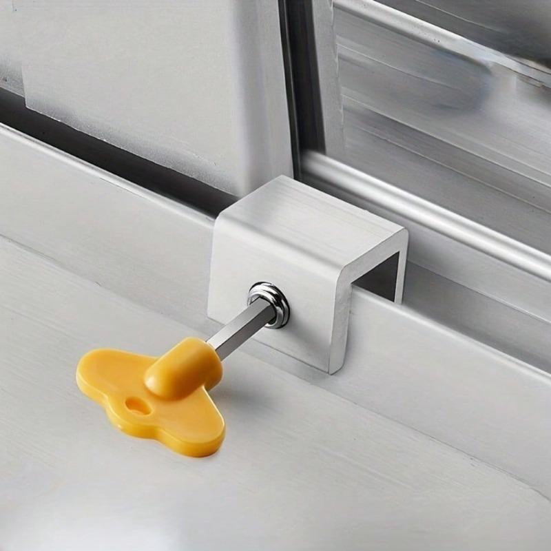 Adjustable Sliding Cabinet Security Lock for Doors and Windows Multifunctional Anti-Theft Protection No Drilling Required
