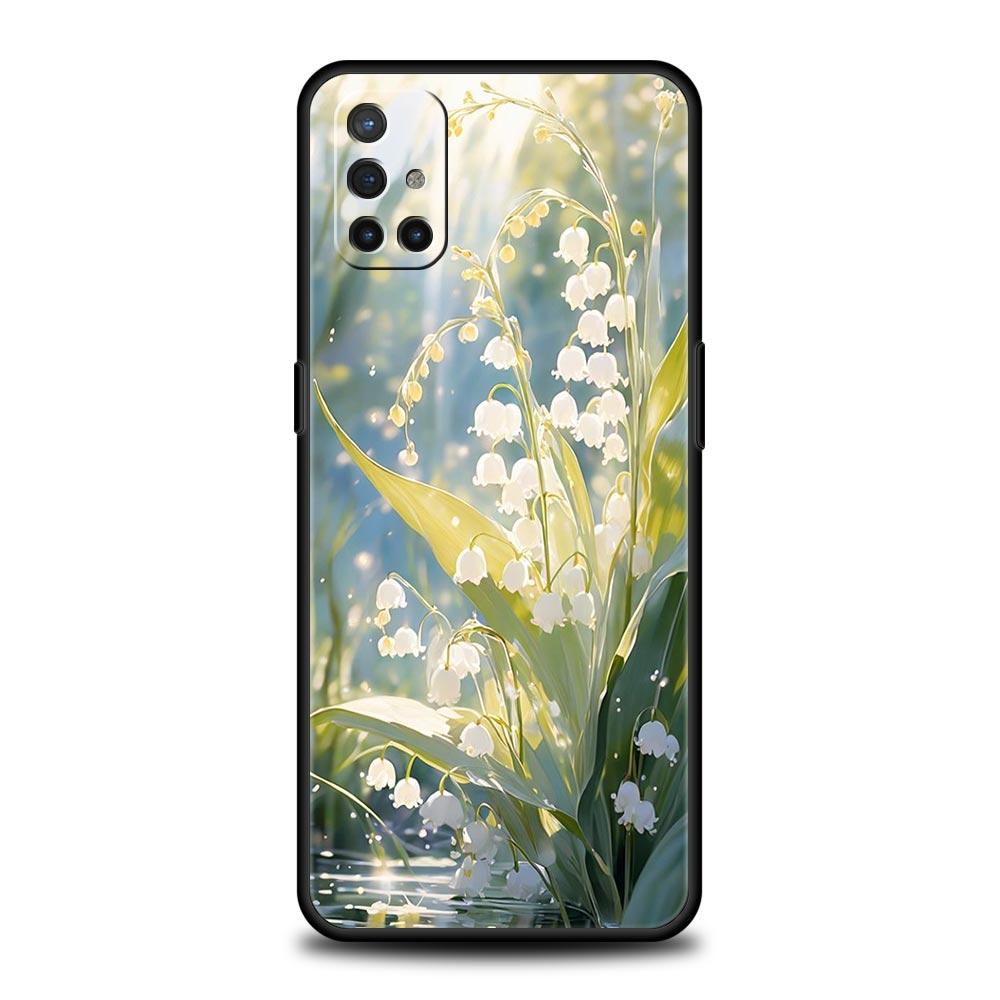 Coque de téléphone florale transparente Muguet pour Oneplus 13R 13 12R 11 10T 10R Nord N100 N200 N10 10 9 9R 9RT CE 3 2 Pro TPU souple