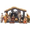 Nativity Set Realistic Hand Painted Nativity Scene Resin Figurine Set for Xmas Tabletop Decor