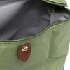 Longchamp Le Pliage 28 Unifarbener Besticktes Logo Druckknopf Reißverschluss Leinwand Rucksack Damen Rucksack Grün 1699089P77