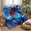 Oceanic Adventure Theme Blanket Lightweight Warm Flannel Blanket Decorative Throw Blanket for Home Decoration