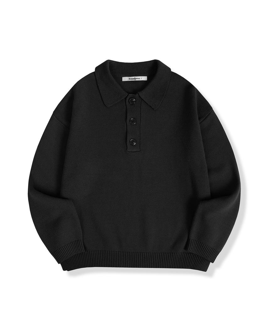 AVANDRESS Kamen Collar Knit Charcoal