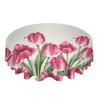 Spring Watercolor Flower Tulip Round Table Cloth Festival Dining Waterproof Tablecloth Table Cover For Wedding Party Decor