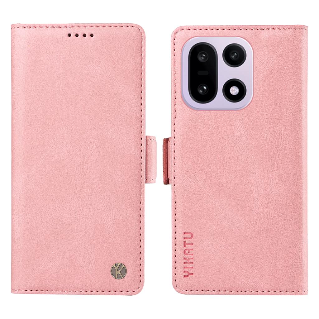 For OnePlus 15 5G Leather Case YIKATU YK-005 Skin-touch Feeling Wallet Phone Cover