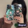 HSR Huohuo Glass MagSafe Mobile Phone Case for iPhone 17 16 15 14 13 12 11 Air Pro Max Plus Mini Colorful Cover