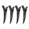 4pcs Root Lifting Clips No Crease Hair Clips for Instant Voluminous Crown Blow Drying Styling Black