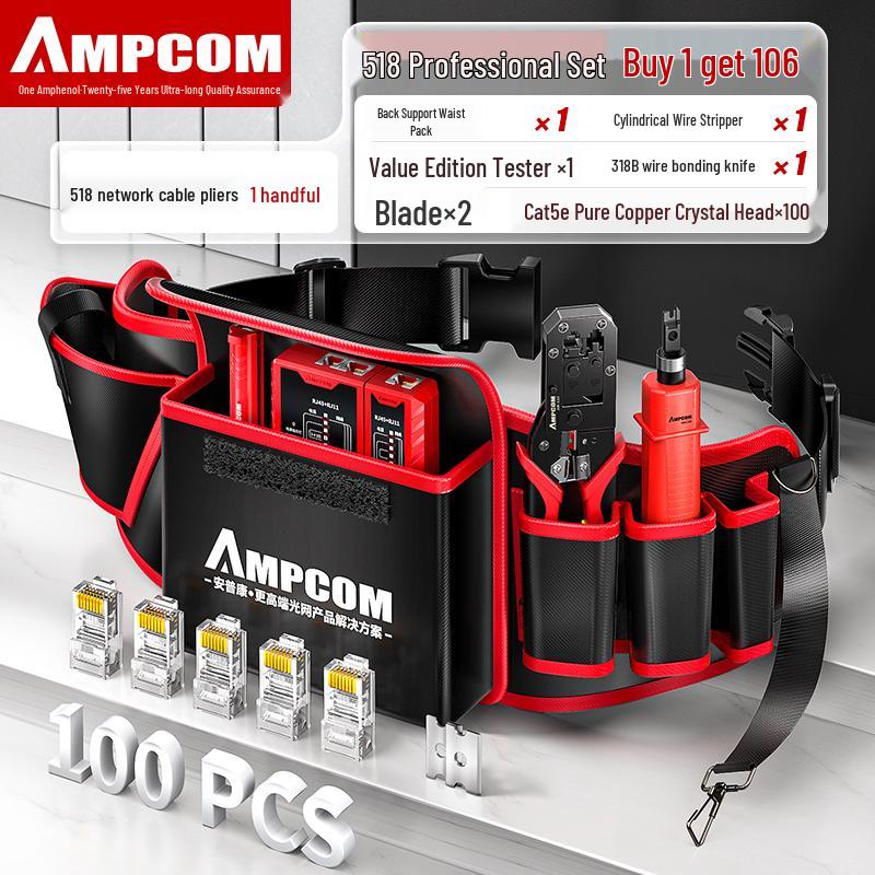 Clește de sertizat profesional pentru cablu de rețea cu capăt Crystal cu conectori cu 5, 6, 7 găuri traversante