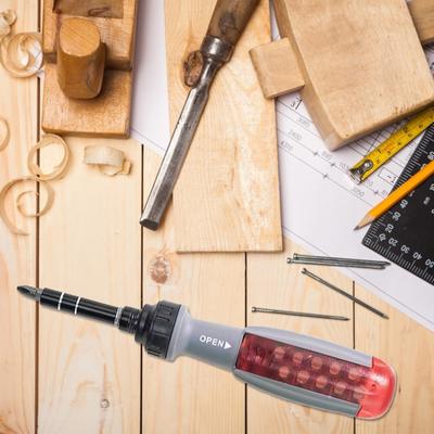 Cacciavite a cricchetto con set di punte magnetiche a cricchetto Multi Bit 11 in 1 Cacciavite Piccolo da tasca Design estensibile Riparazione