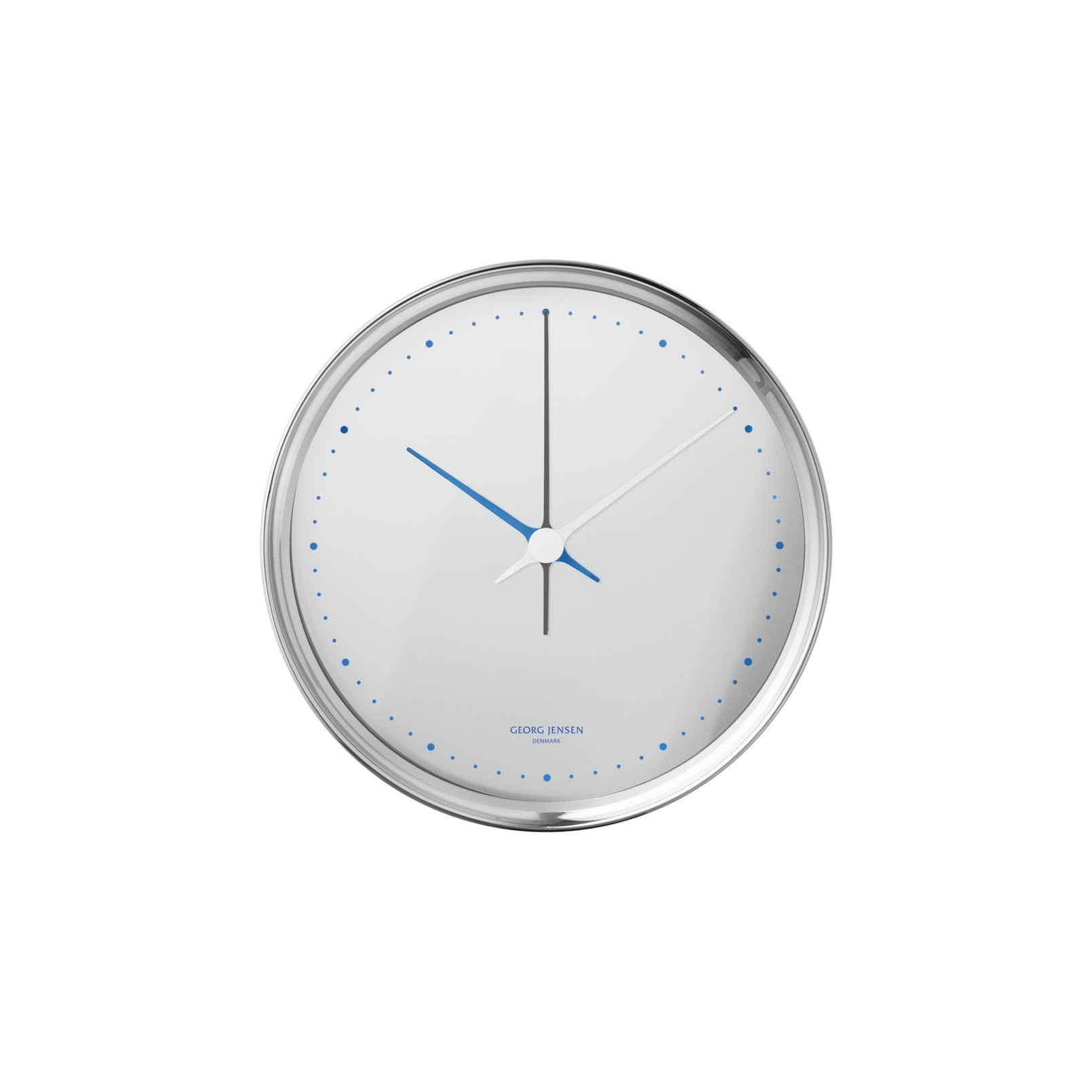 

Georg Jensen Henning Koppel Analog Wall Clock, Silver, Diameter 22cm x Depth 6cm, 10020457