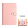 Cash Saving Binder Imitation Leather Clear PVC Pockets Tear-resistant Cash Holder for Bills Receipts Compact Money Organizer for Home Office Use