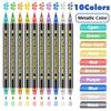 FUNSHOWCASE Food Coloring Pens, Metallic Pens, 10-Color Set, Double-Sided Line Drawing Pens, Food Coloring, Food Coloring Markers, Food Grade, for Swe