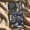 Custodia per Telefono Addams Mercoledì W-Wednesday Americano Per IPhone 16 15 14 13 12 11 Pro Max Plus Copertura in Pelle
