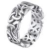 U7 Inele din Oțel Inoxidabil cu Decupaj Nod Celtic Irlandez Triquetra pentru Bărbați Femei Simboluri Clasice Bijuterii Unisex pentru Cuplu