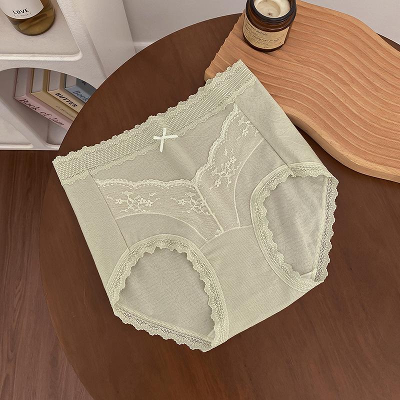 Ladies Summer Gentle Jacquard Lace Jacquard Stitching Breathable 10A Antibacterial Crotch Triangle Briefs