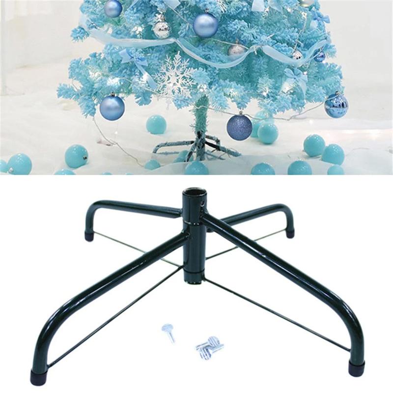 Iron Metal Christmas Tree Holder Base Tree Stand Foot Holder Xmas Home Party Decor Tree Support Shelf Holder Rack