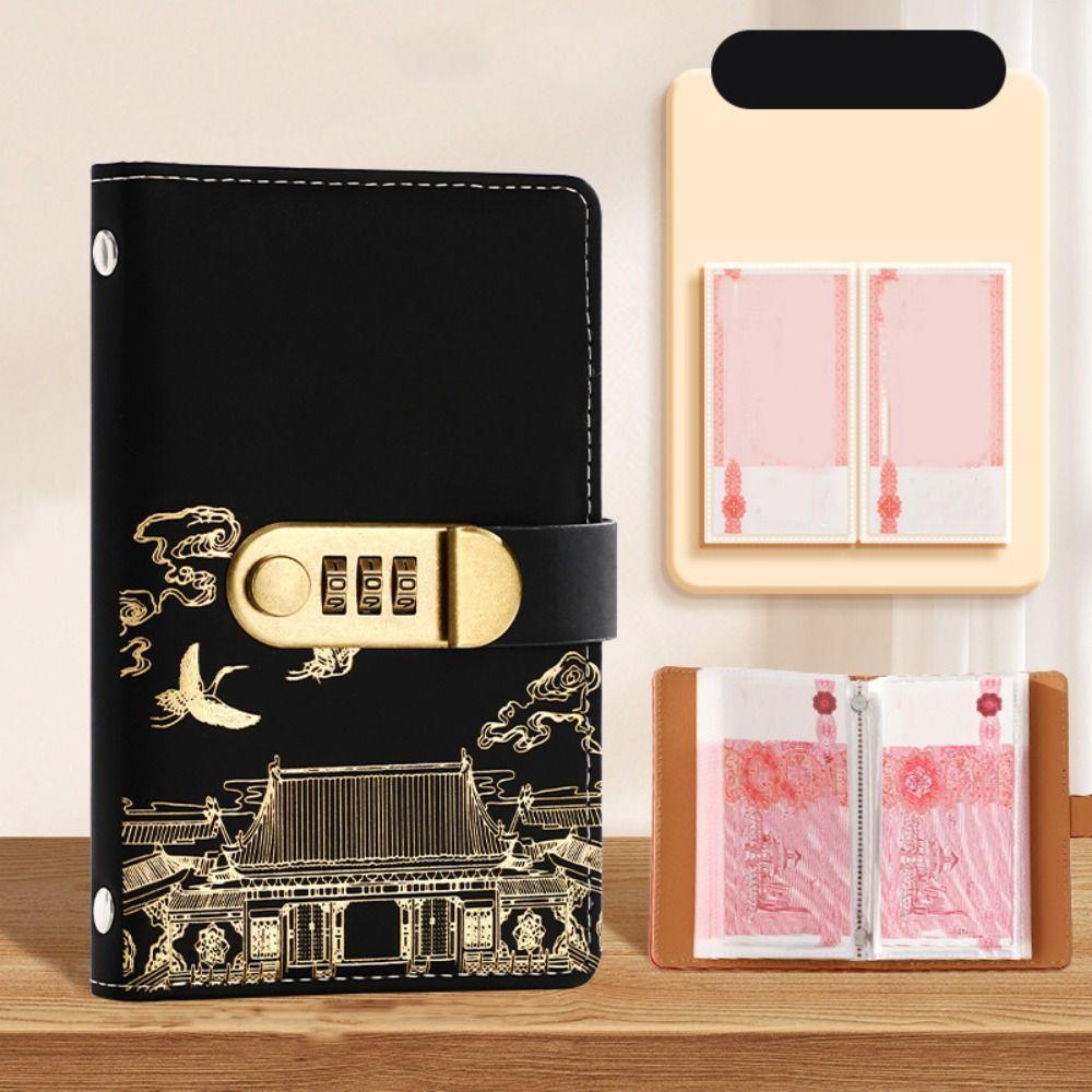 Wallet Storage Saving Money Binder With Password Lock Account Book Planner Organizer Unisex