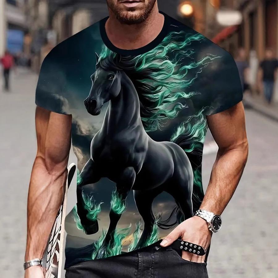 

Повседневная футболка с коротким рукавом, модная, оверсайз, с 3D-принтом, для мужчин, удобная, летняя, с круглым вырезом 3XL