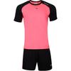 Li-Ning Quick-Drying Breathable Short Sleeve Five-Point Casual Shorts Football Set Men Sets Fluorescent-Pink Black YATU043-3