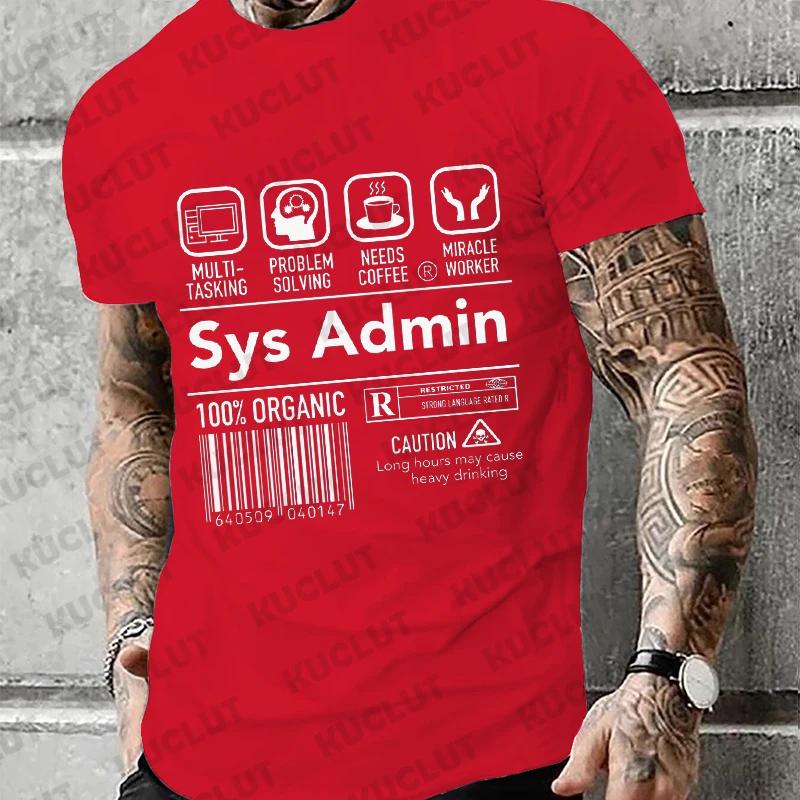 Men Tshirt Computer System Administrator Core CPU Pc Coder Geek Computer Science Clothing Unisex T Shirt Women T-Shirt Tees Tops