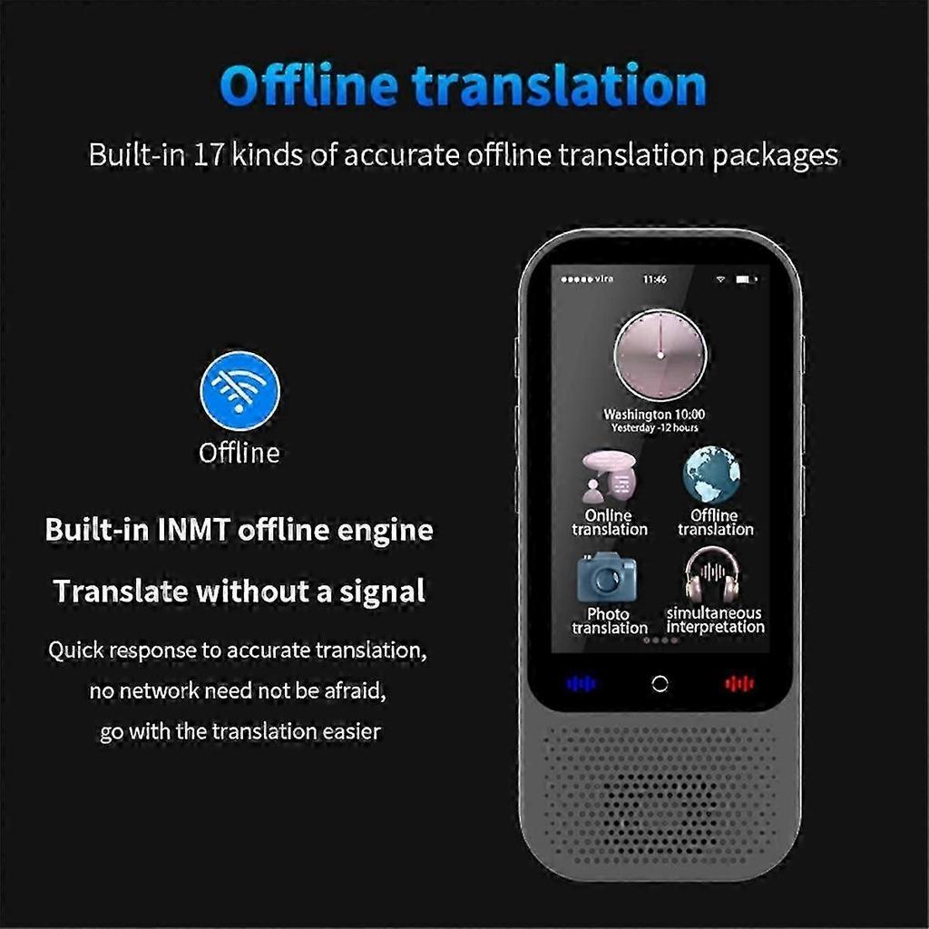 S80 Pro AI Translator - 138 Languages Real-time Photo & Voice Translation with Offline Mode