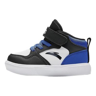 Kids Synthetic Leather Fashion Versatile Warm Waterproof High-Top Walking Shoes Baby Shoes Black Blue A12440081-4