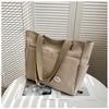 New large-capacity canvas shoulder bag, business trip tote bag, light fashion trend women's commuter handbag