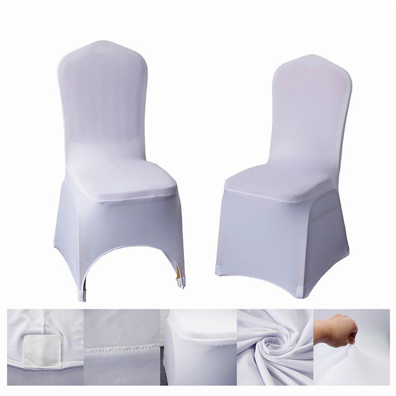 Elastic Chair Cover Hotel Wedding Jumpsuit White Dining Chair Cheap Chair Cover All Season Universal Size