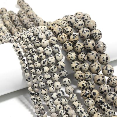 Dalmation Spot Stone Beads Kulatý Bead Spacer Diy Perle pro výrobu šperků Náramek Náhrdelník