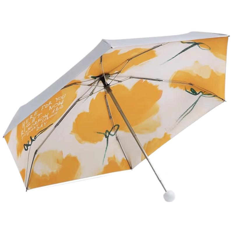 Paradise Titanium Silver UV Protection 5-Fold Pocket Umbrella
