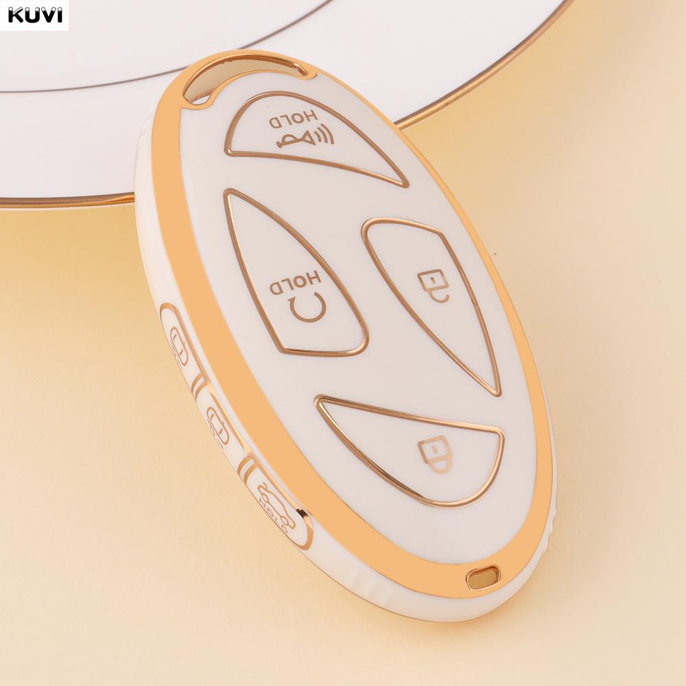 Golden Tpu Car Remote Key Case Cover Shell For Hyundai Ioniq 6 New Grand Prix Gn7 Kona Protected Holder Keyless Fob 5 7 Buttons
