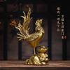 Golden Rooster Annunciation Decor Fu Chicken Rooster Statue Resin Ornaments for Crafts Living Room Desktop Office Gifts Rooster