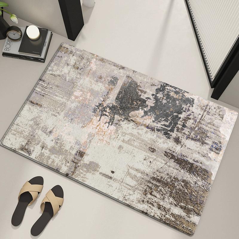 

Современный минималистский абстрактный коврик для ванной комнаты с мягкой фланелевой поверхностью, пригодный для машинной стирки, нескользящий коврик для туалета, ванной комнаты, прихожей, коврик для входа 50x80cm