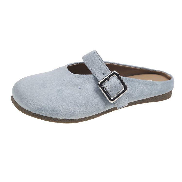 

Французские балетки с круглым носком, с мелким вырезом, ленивые полушлепки, туфли-мюли с сумкой на носке, темпераментные балетки, туфли для бабушки, туфли Doudou для женщин 40