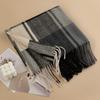 New British Style Imitation Cashmere Tassel Scarf for Girls High End Cold Proof and Warm Scarf