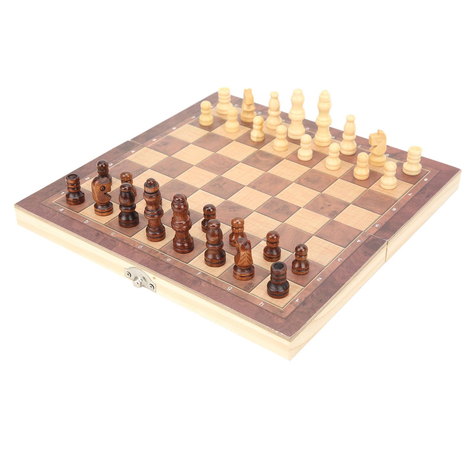 3‑In‑1 Chess Checkers Gobang Folding Chess Board Portable Interactive Chess Game Toy