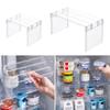 Multi Purpose Layered Fridge Rack Space Saving Kitchen Organizer Shelf Accessory Transparent Cosmetics Desktop Stand