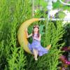 Resin Elf Sculptures Realistic Swing Figurines for Home and Outdoor Garden Patios Decors